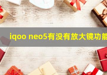 iqoo neo5有没有放大镜功能